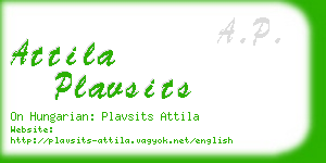 attila plavsits business card